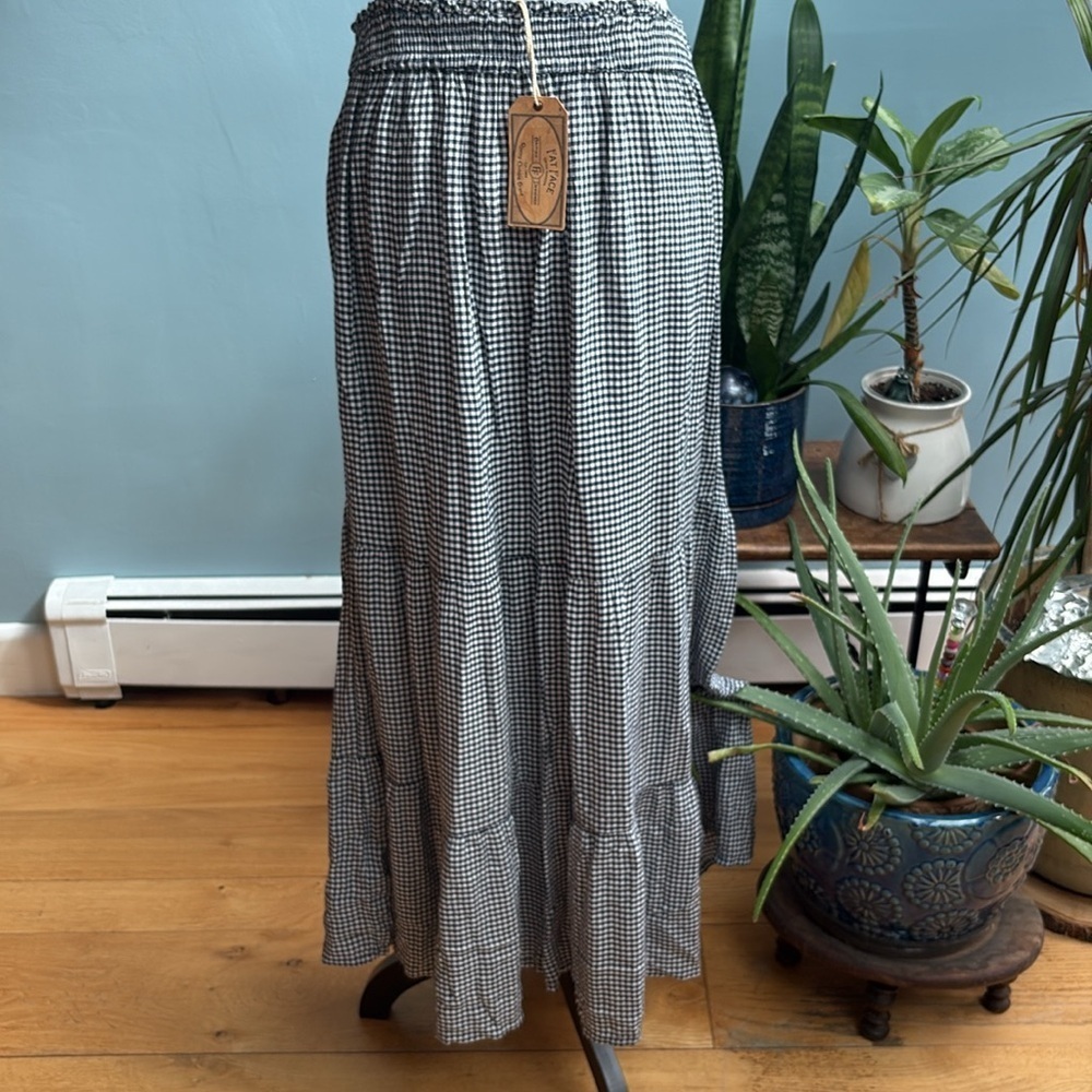 NWT Fat Face GinghamTie Front Maxi Skirt. Size 14 - Picture 3 of 8